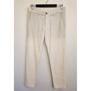 AG Adriano Goldschmied Mens Corduroy‎ Pants Beige Size 32X32 Stretch NEW